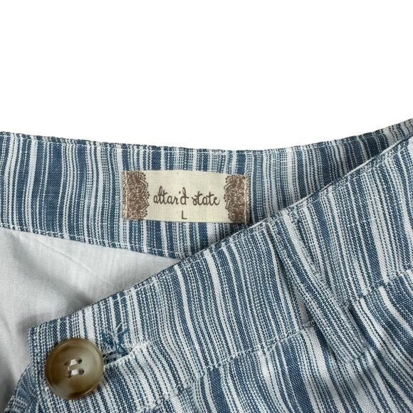 ALTAR’D STATE Blue Striped Space Dye Lightweight Shorts Women's Size Large - Picture 4 of 4